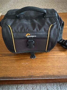 Lowepro Black Camera Bag with Yellow Trim